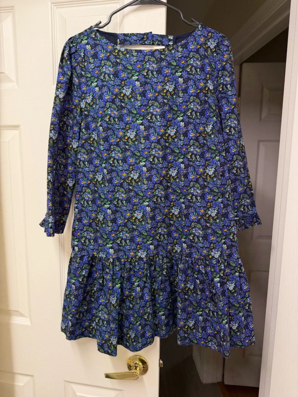 Free People The Avenue Blue Floral Mini Dress Size S